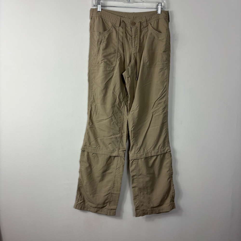 The North Face Convertible Hiking Pant Womens 6 Tan Mid Rise Outdoor Gorpcore